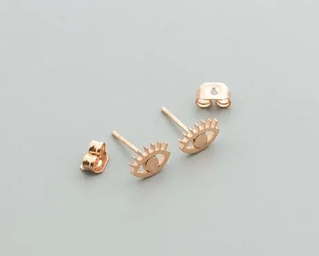 Minimalist Eyebrow Eyes Earrings Stainless Steel