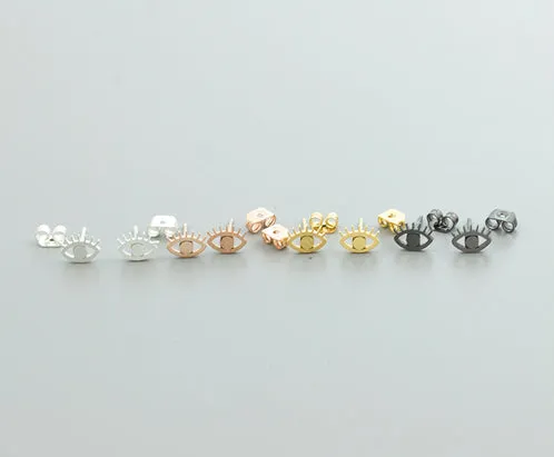 Minimalist Eyebrow Eyes Earrings Stainless Steel