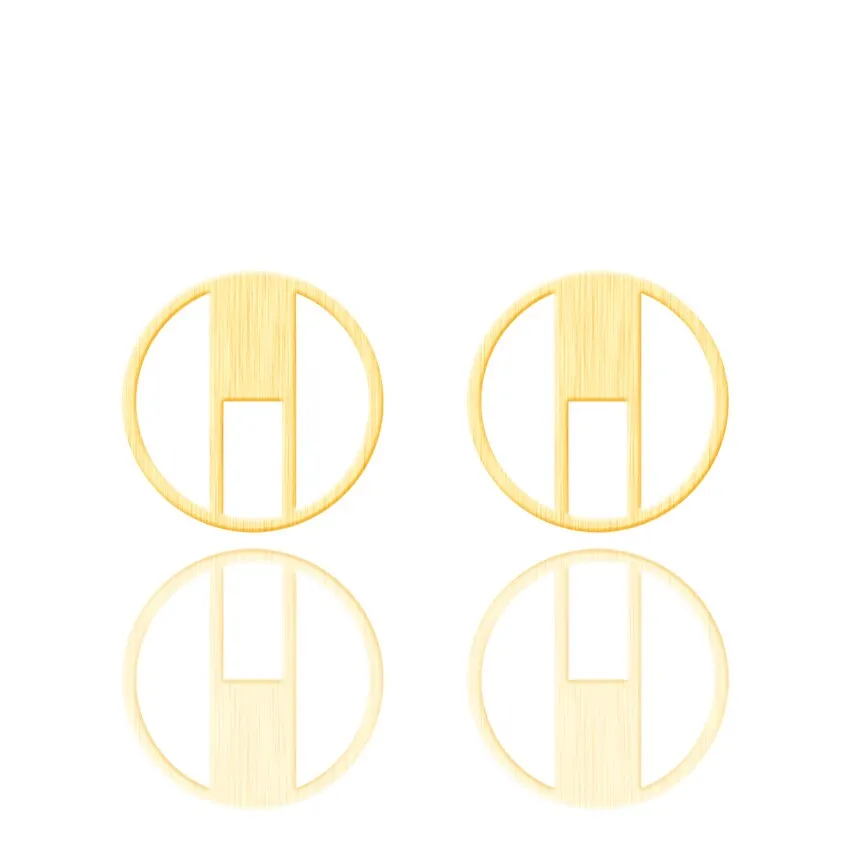 Minimalist Geometric CZ Square Circle Stud