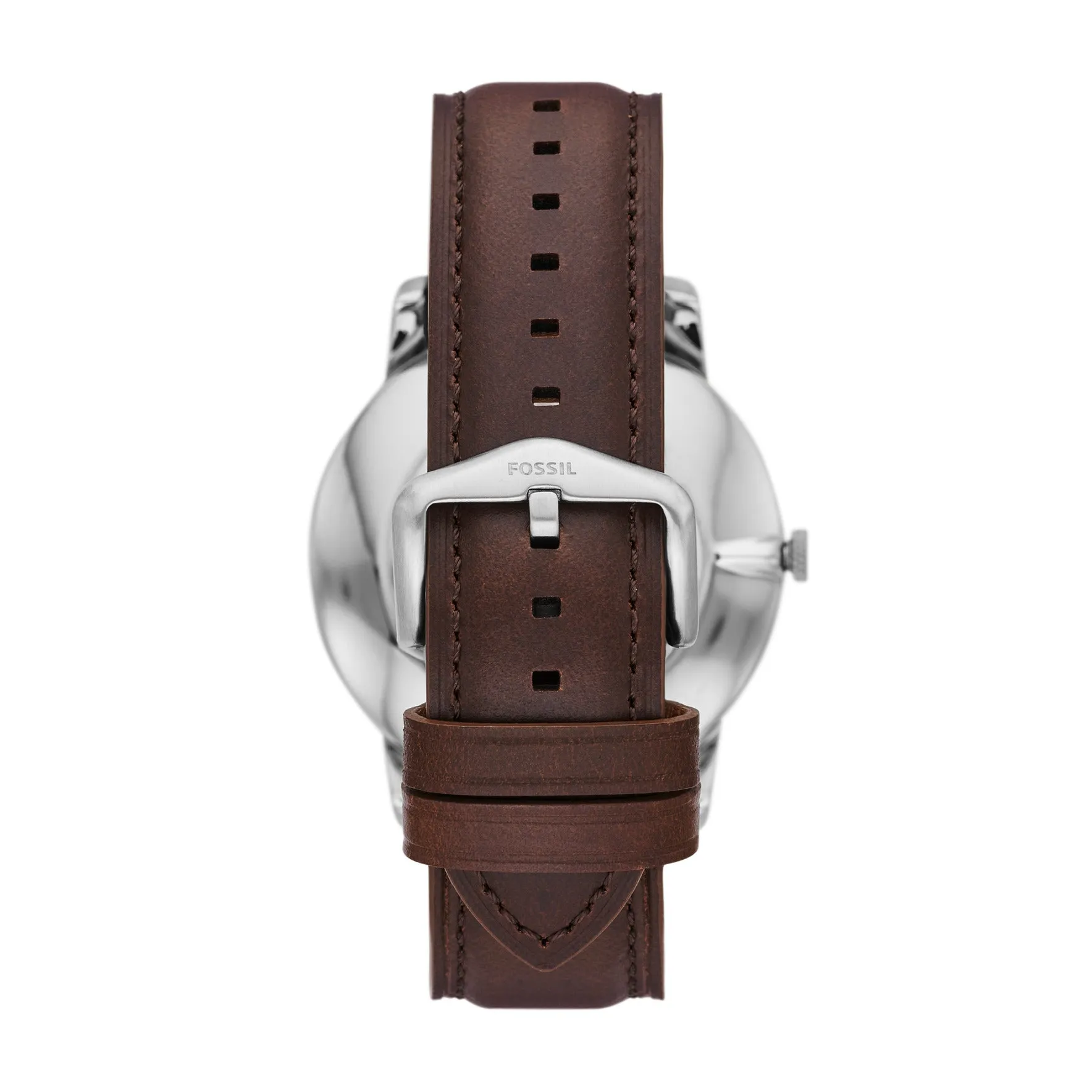 Minimalist Three-Hand Brown Eco Leather Watch and Bracelet Set