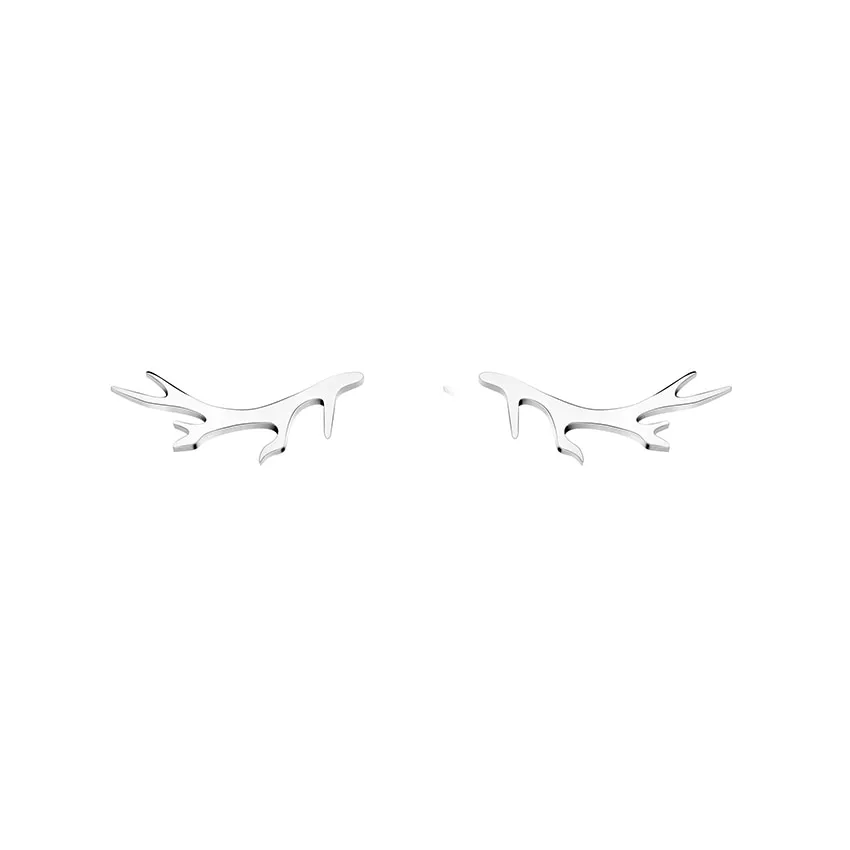 Minimalist Tree Branch Stud Earrings Gold Color