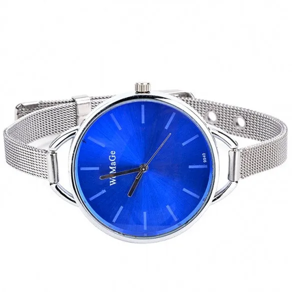 New Fashion Women's Casual Minimalist Stainless Steel Strap Wrist Watch