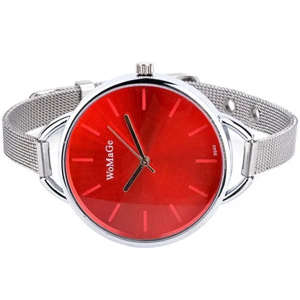 New Fashion Women's Casual Minimalist Stainless Steel Strap Wrist Watch