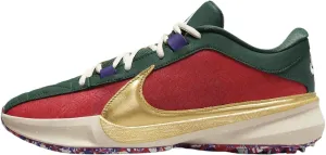 Nike Giannis Freak 5 Loyalty Men's Basketball Shoes (DZ2944-600, Gym Red/Fir/Court Purple/Metallic Gold) Size 10.5