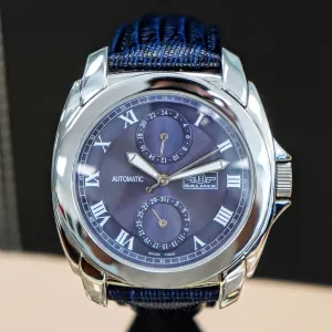 NOS BALMER Automatic 21 Jewels Watch 4449-81 24-Hour Dial Swiss Wristwatch - ALL Original Box & Papers