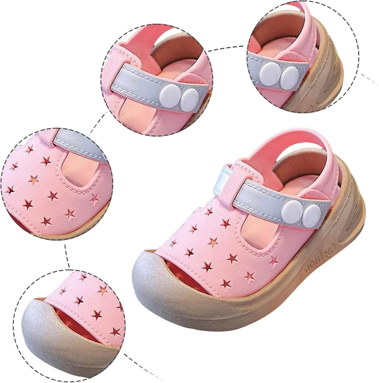 Open Toe Sandals Baby Toddler Shoes Infant Childrens Closed Toe Kick Non Slip Soft Bottom Boy Sandals