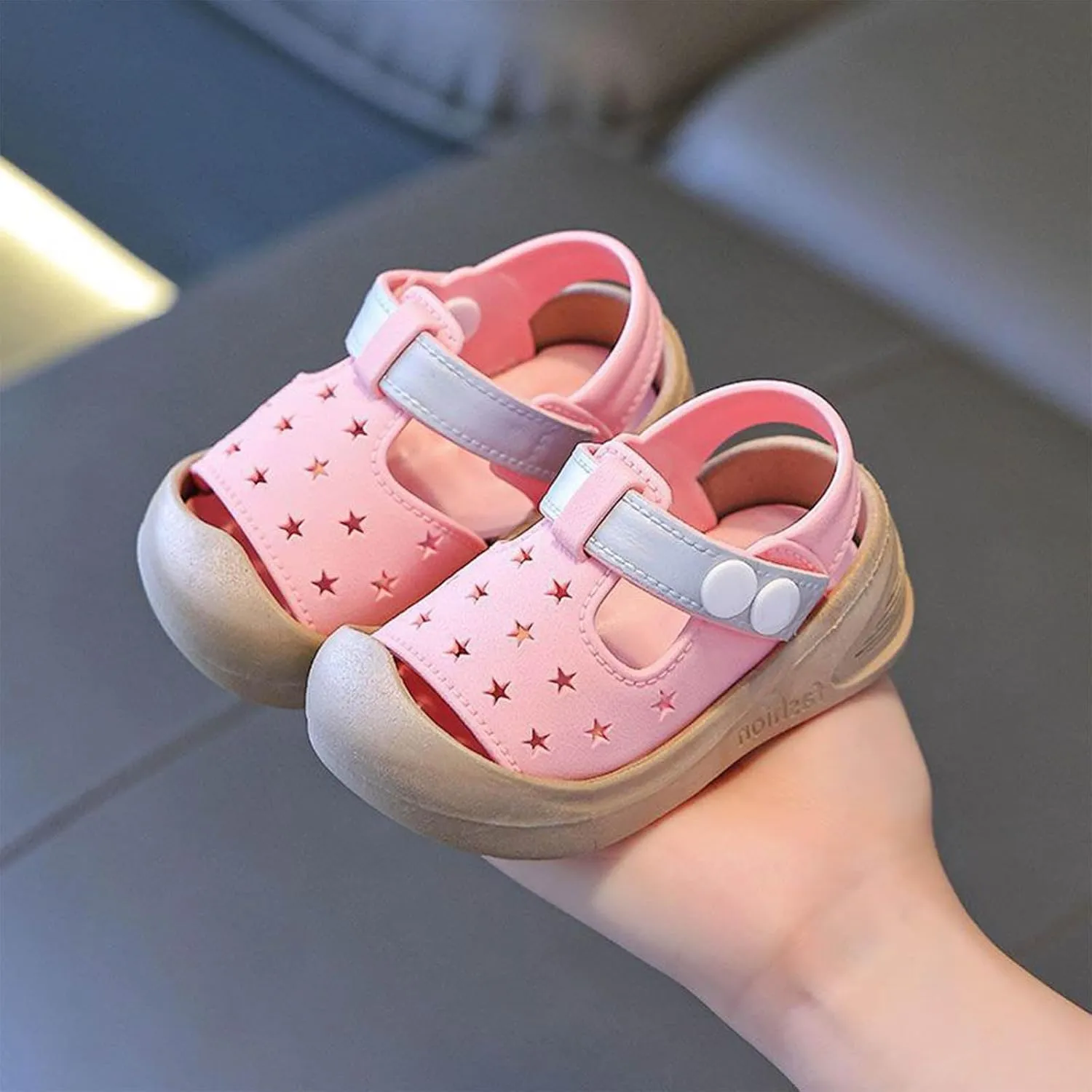Open Toe Sandals Baby Toddler Shoes Infant Childrens Closed Toe Kick Non Slip Soft Bottom Boy Sandals