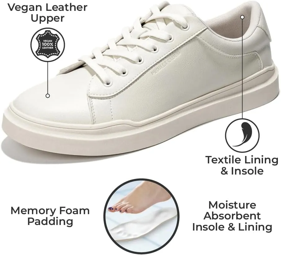 Project Cloud Mens Casual Shoes  Stylish and Lightweight Men's Fashion Sneakers with Memory Foam Insole  Non Slip Laced-Up Casual Shoes for Men for All-Day Wear (Tilton)