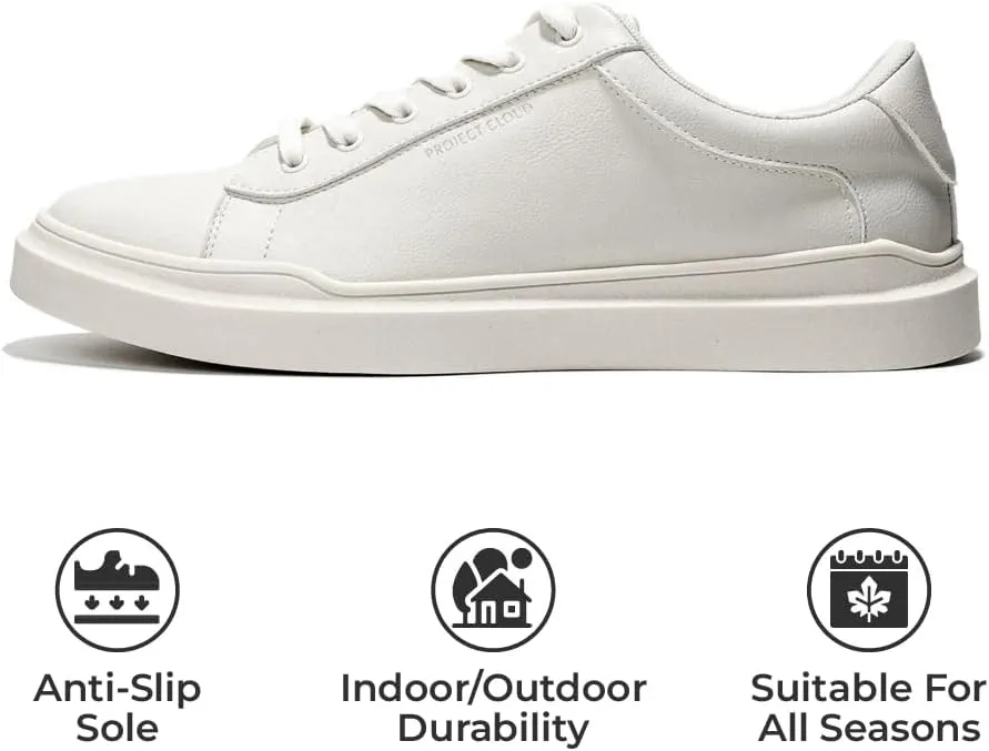 Project Cloud Mens Casual Shoes  Stylish and Lightweight Men's Fashion Sneakers with Memory Foam Insole  Non Slip Laced-Up Casual Shoes for Men for All-Day Wear (Tilton)
