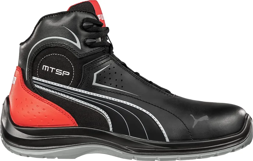 PUMA Men's Touring Black Mid Industrial Shoe, 10.5