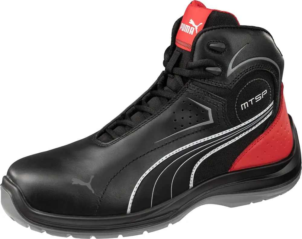 PUMA Men's Touring Black Mid Industrial Shoe, 10.5