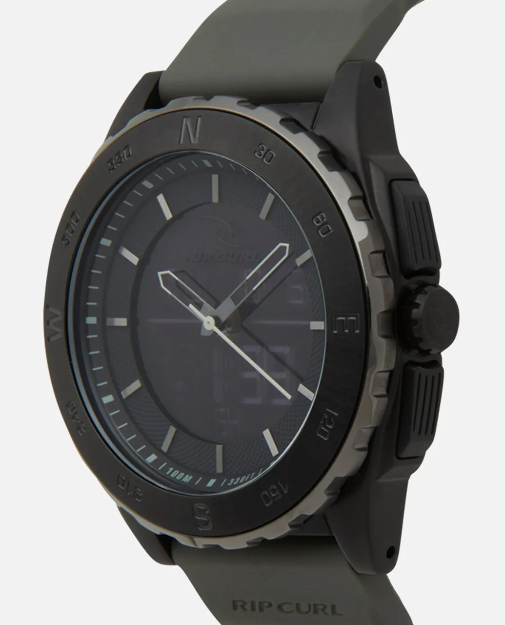Rival Ana Digital Rubber Watch - Army
