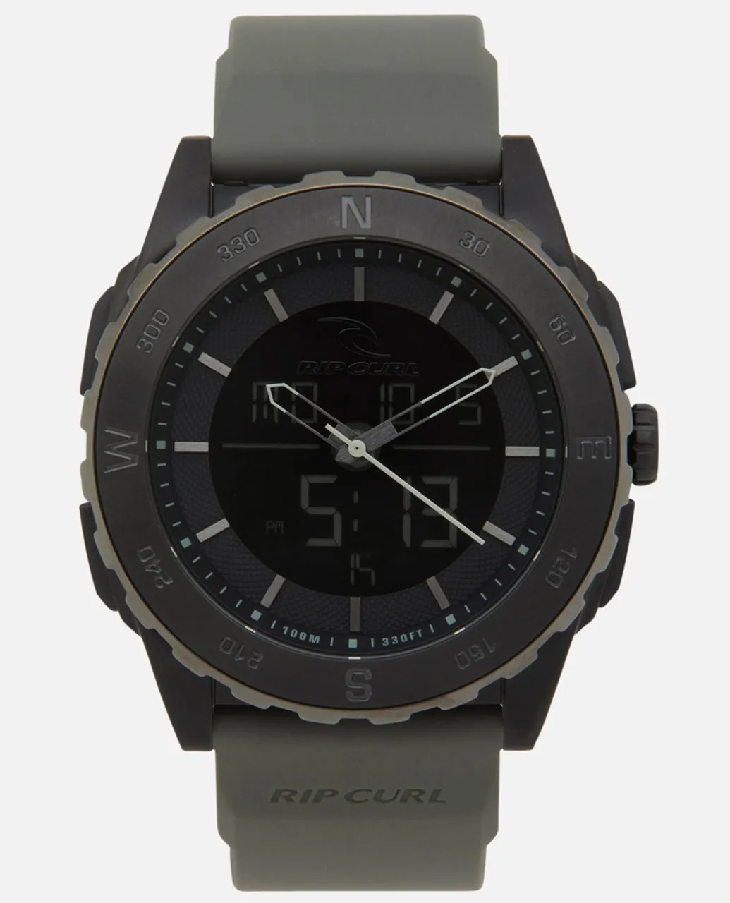 Rival Ana Digital Rubber Watch - Army