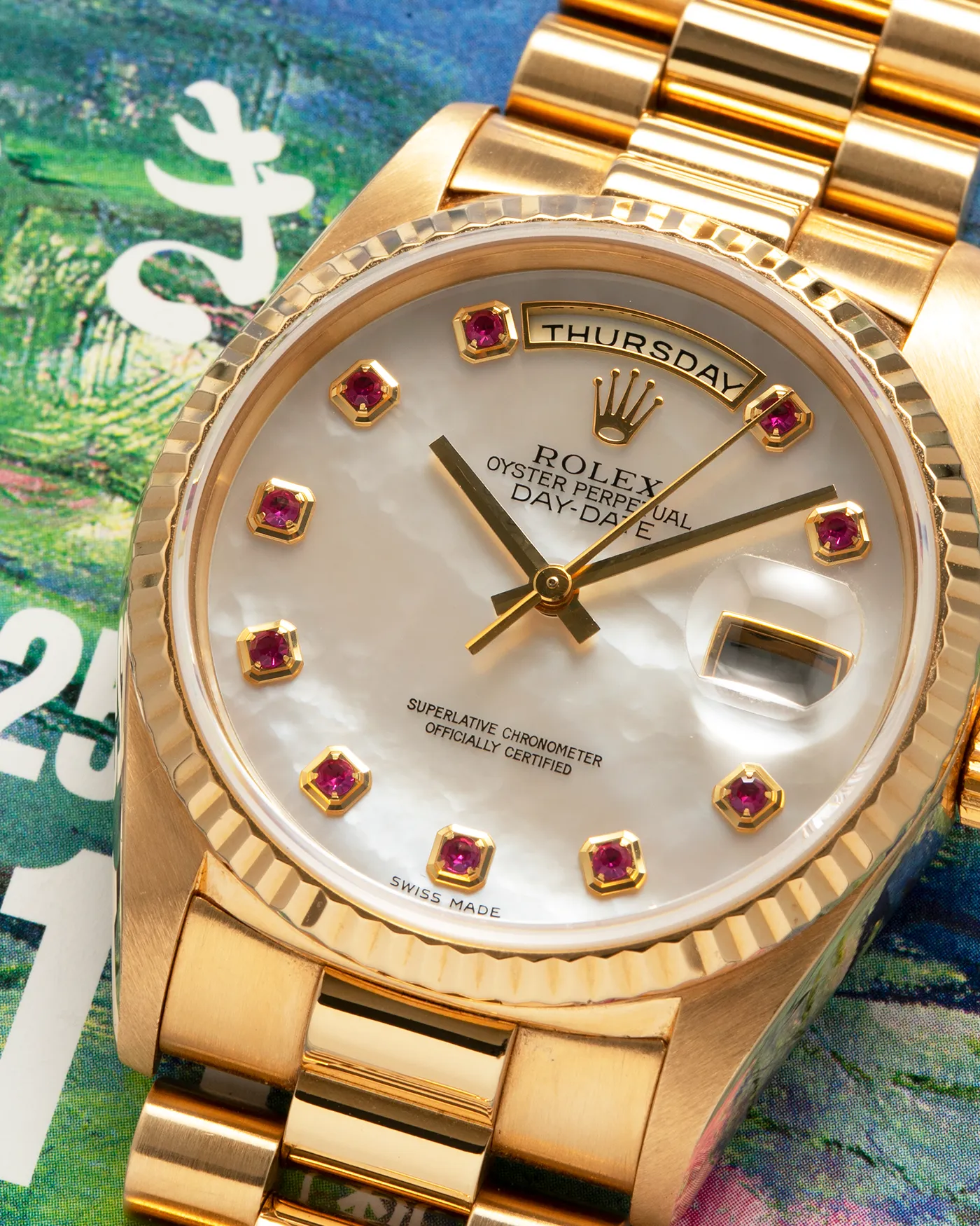 Rolex Day-Date 18238 Mother of Pearl Rubies