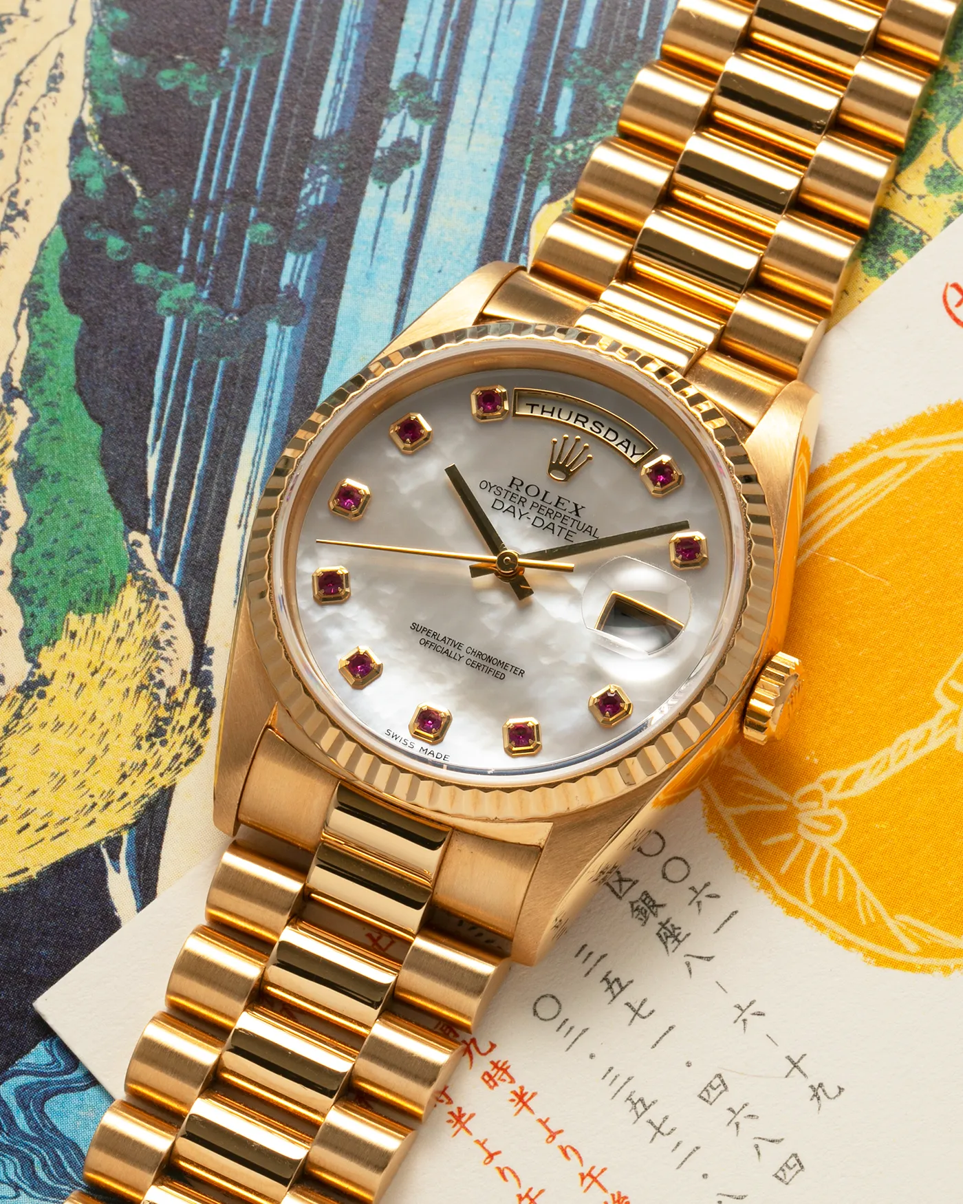 Rolex Day-Date 18238 Mother of Pearl Rubies