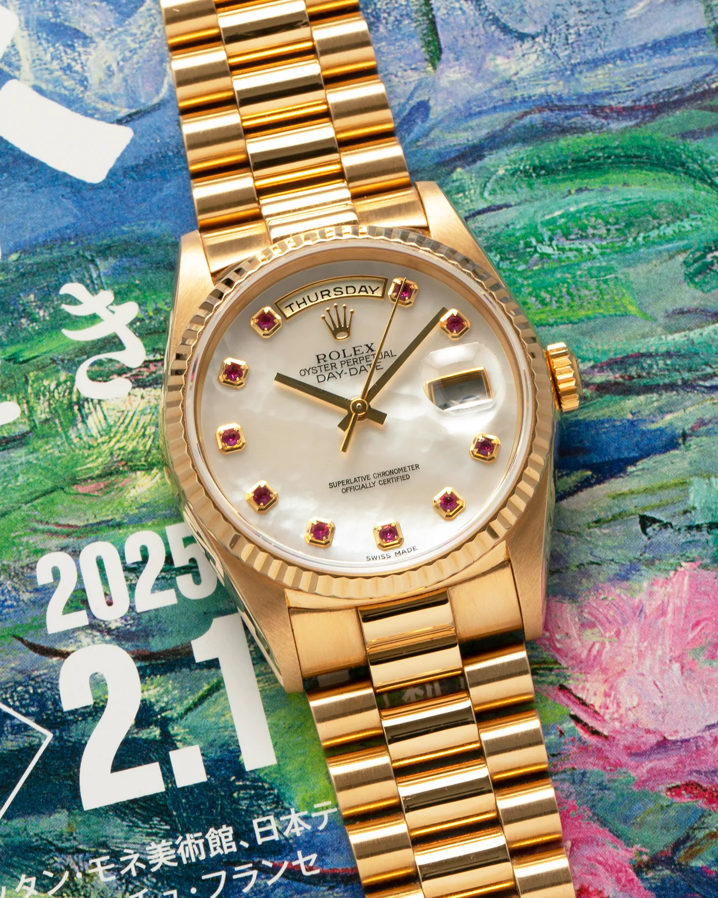 Rolex Day-Date 18238 Mother of Pearl Rubies