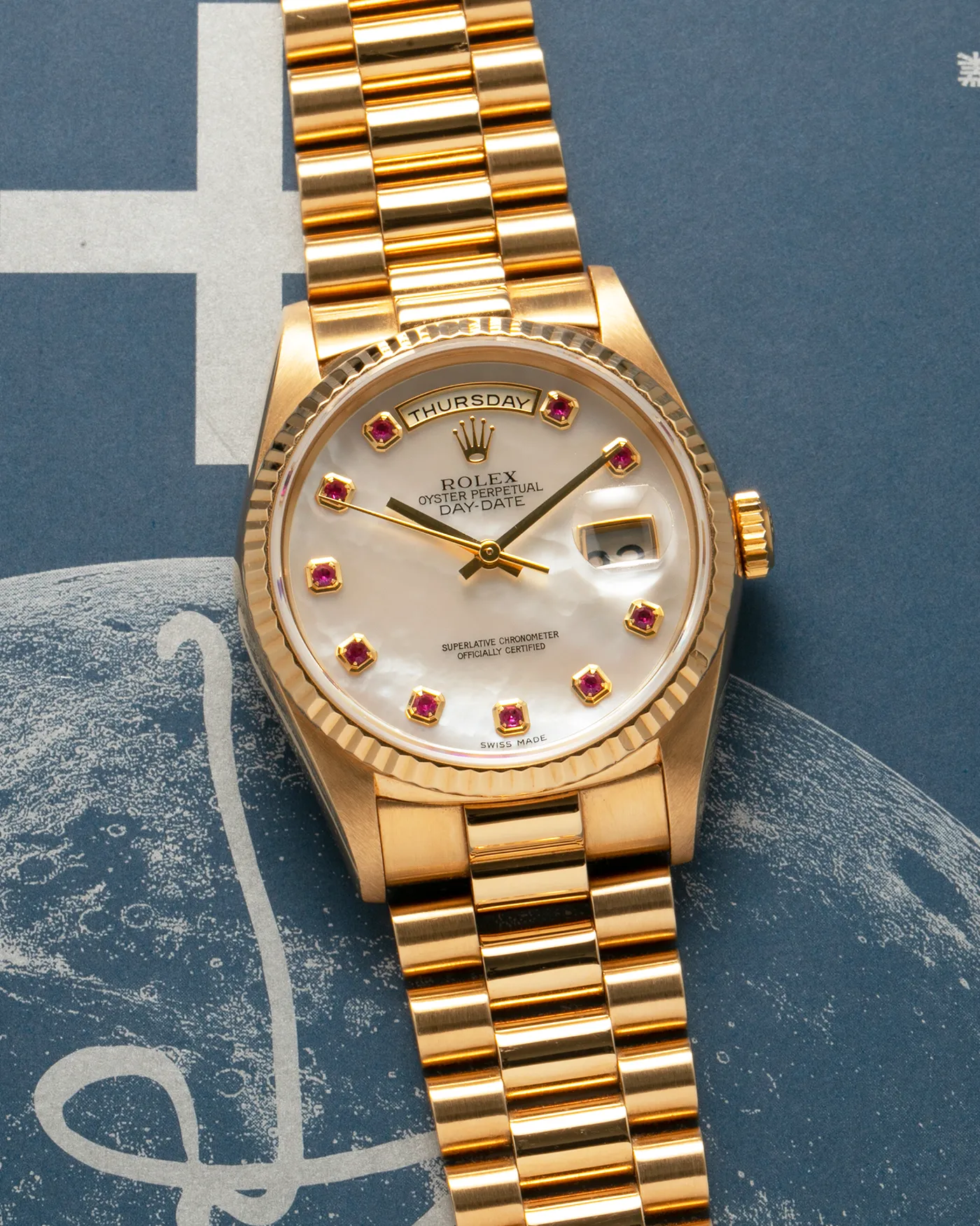 Rolex Day-Date 18238 Mother of Pearl Rubies