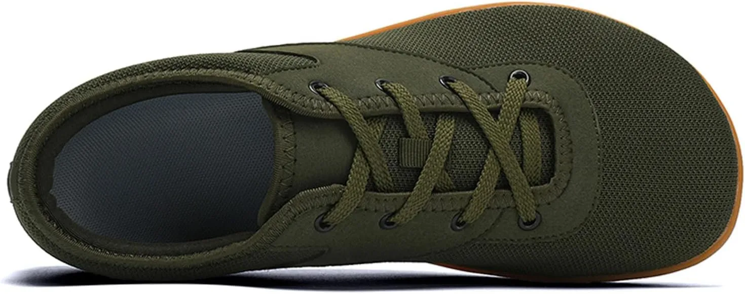 SECHRITE Womens Mens Wide Width Barefoot Sneakers Minimalist Zero Drop Sole Wide Toe Box Fashion Walking Shoes