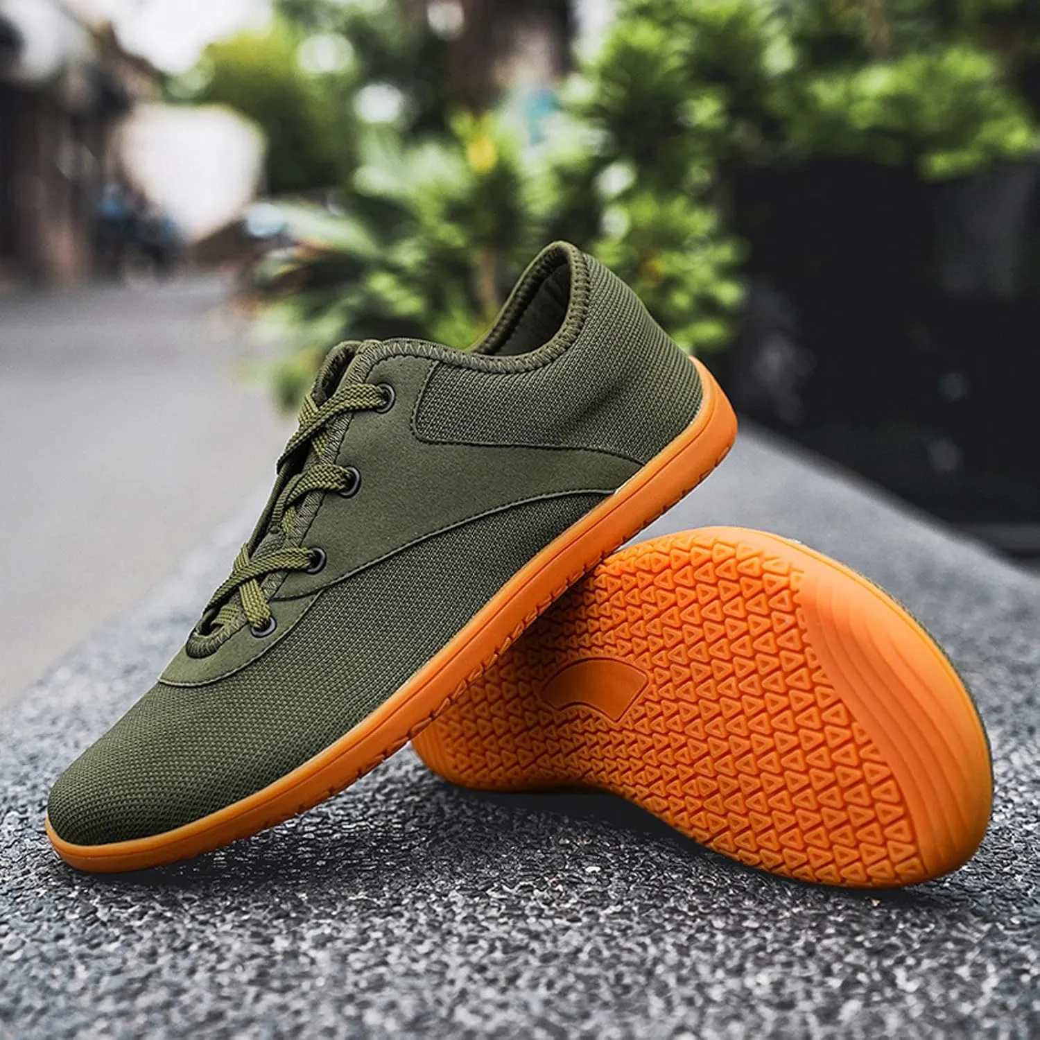 SECHRITE Womens Mens Wide Width Barefoot Sneakers Minimalist Zero Drop Sole Wide Toe Box Fashion Walking Shoes