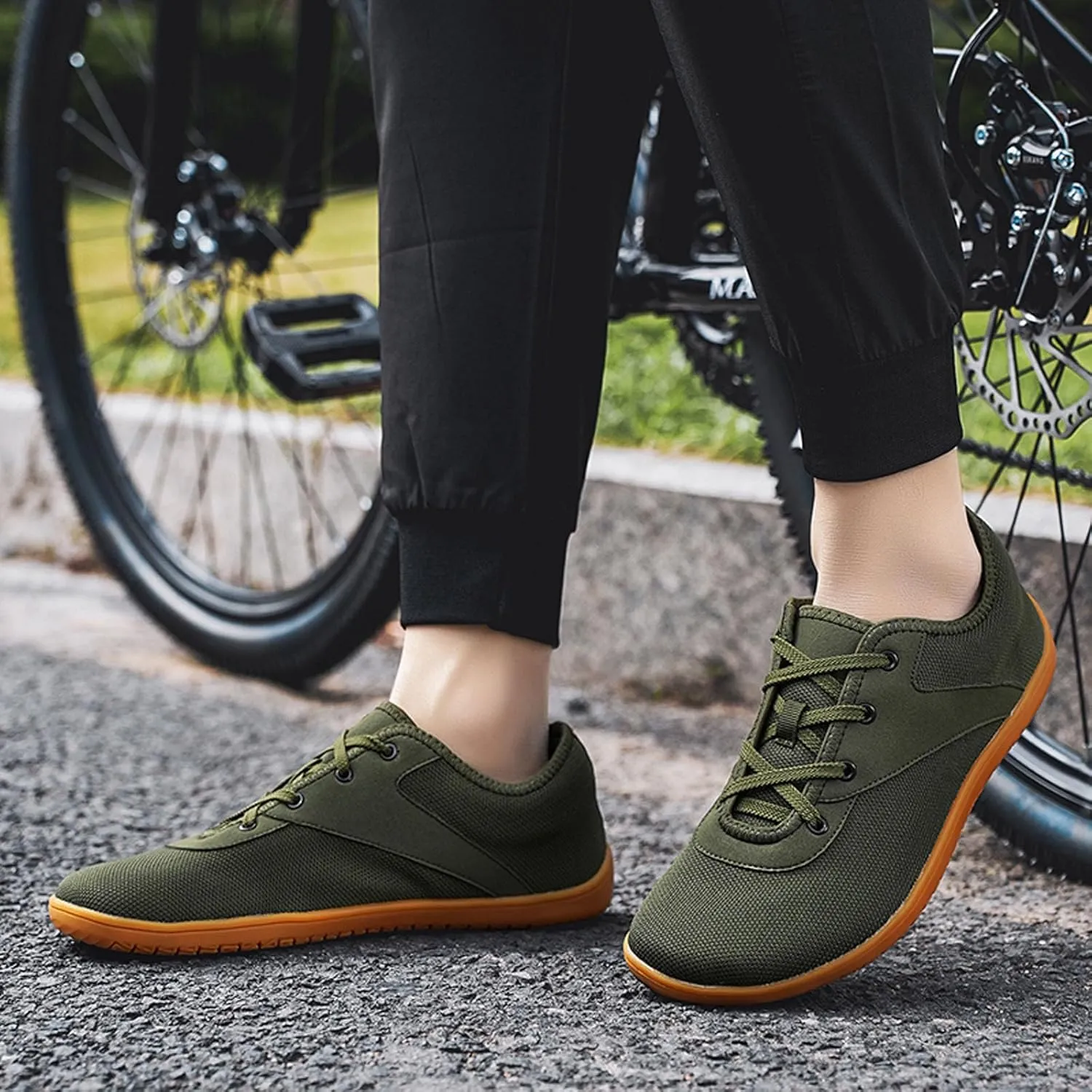 SECHRITE Womens Mens Wide Width Barefoot Sneakers Minimalist Zero Drop Sole Wide Toe Box Fashion Walking Shoes