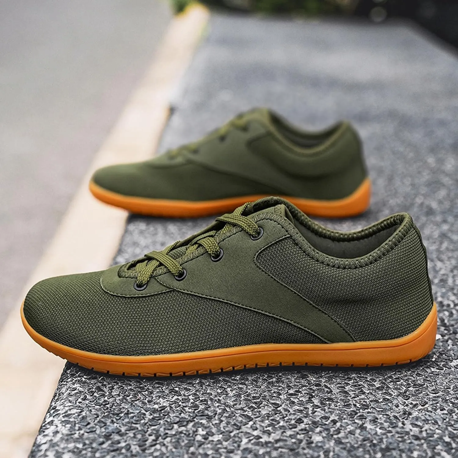 SECHRITE Womens Mens Wide Width Barefoot Sneakers Minimalist Zero Drop Sole Wide Toe Box Fashion Walking Shoes