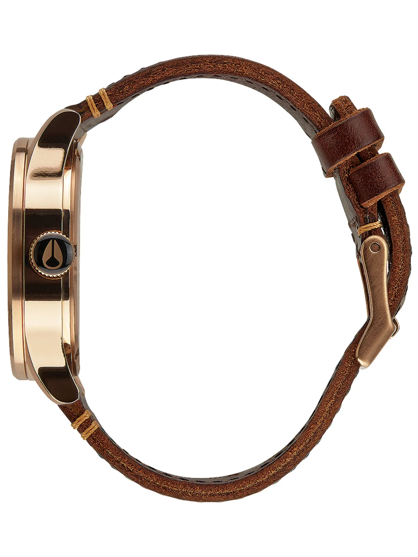 Sentry Leather Rose Gold/Gunmetal/Brown Watch