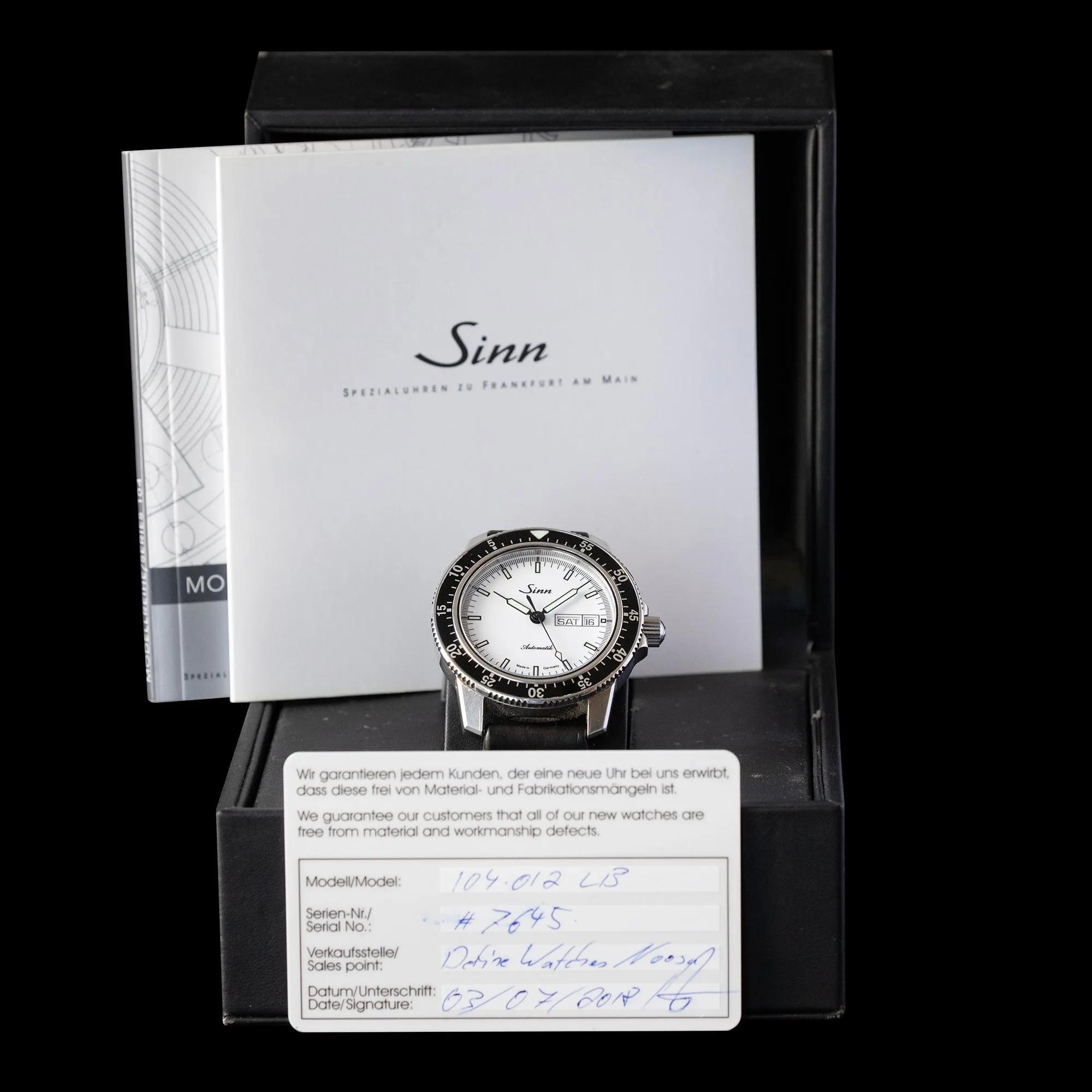 Sinn - 104 St Sa White Dial 104.012W