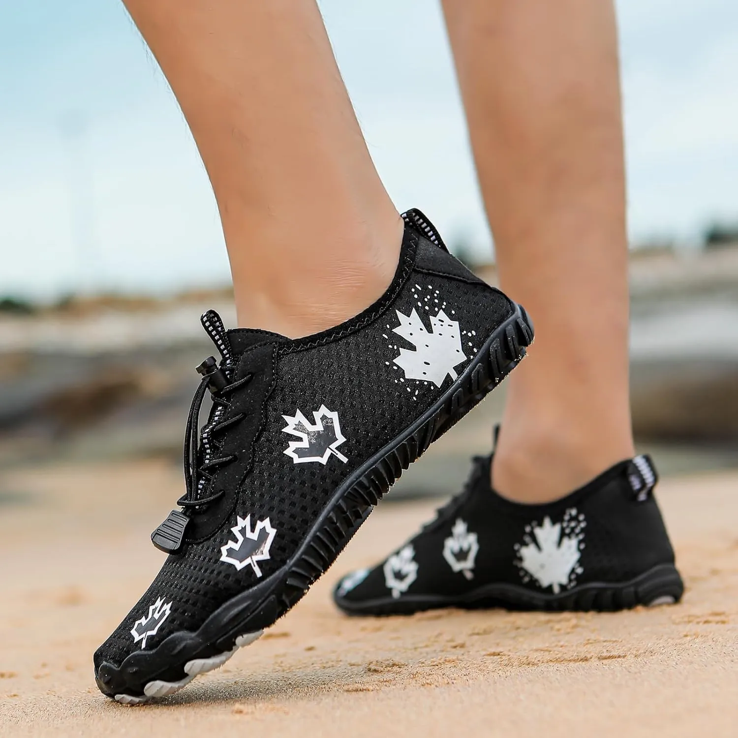 Smoneyful Barefoot Shoes for Men Women, Breathable Wide Toe Barefoot Shoes, Non-Slip Minimalist Athletic Footwear, for Walking, Running, Hiking