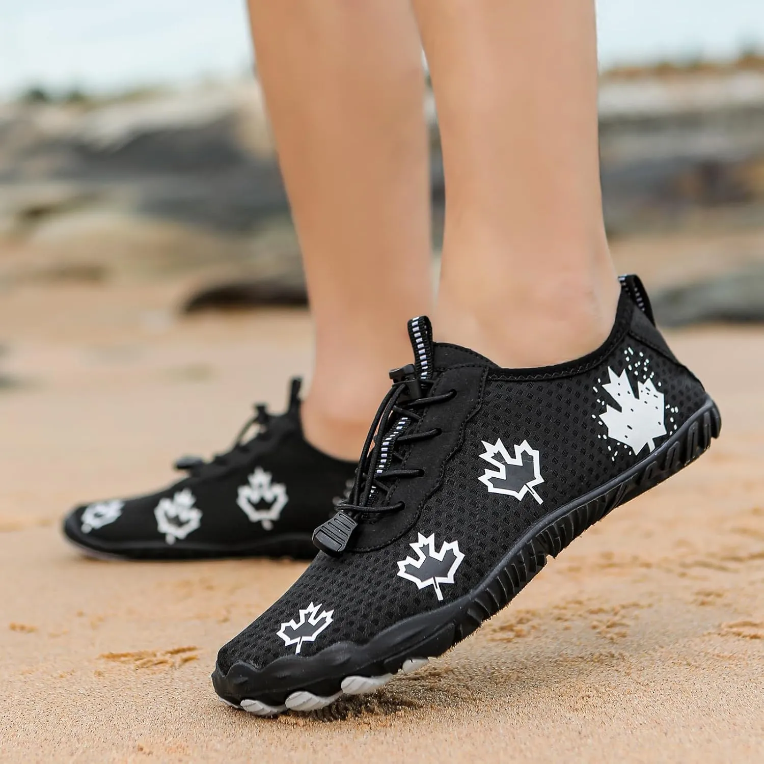 Smoneyful Barefoot Shoes for Men Women, Breathable Wide Toe Barefoot Shoes, Non-Slip Minimalist Athletic Footwear, for Walking, Running, Hiking