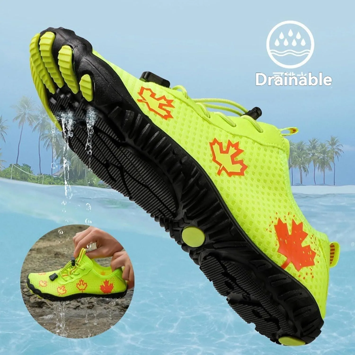 Smoneyful Barefoot Shoes for Men Women, Breathable Wide Toe Barefoot Shoes, Non-Slip Minimalist Athletic Footwear, for Walking, Running, Hiking