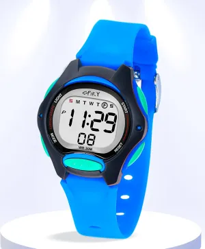 Spiky Round Digital Kids Sports Watch - Blue