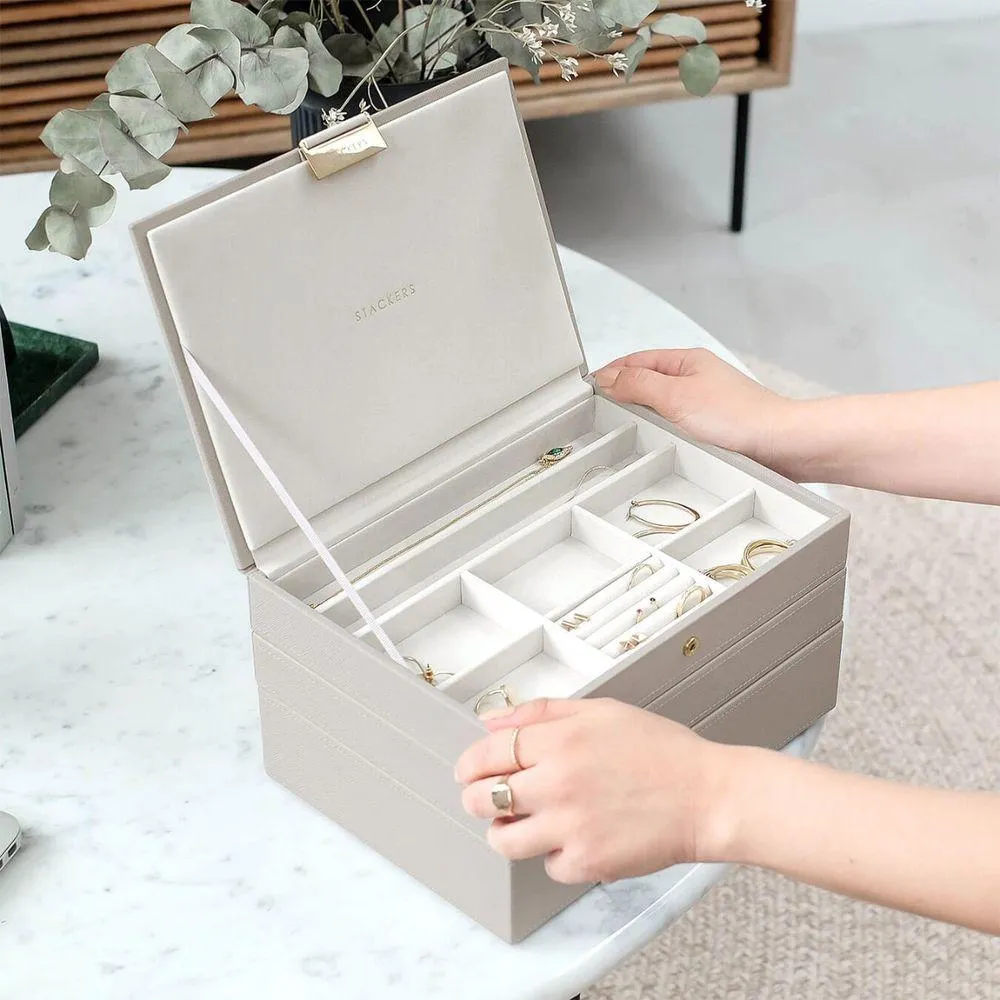 Stackers Classic Jewellery Tray Set Taupe