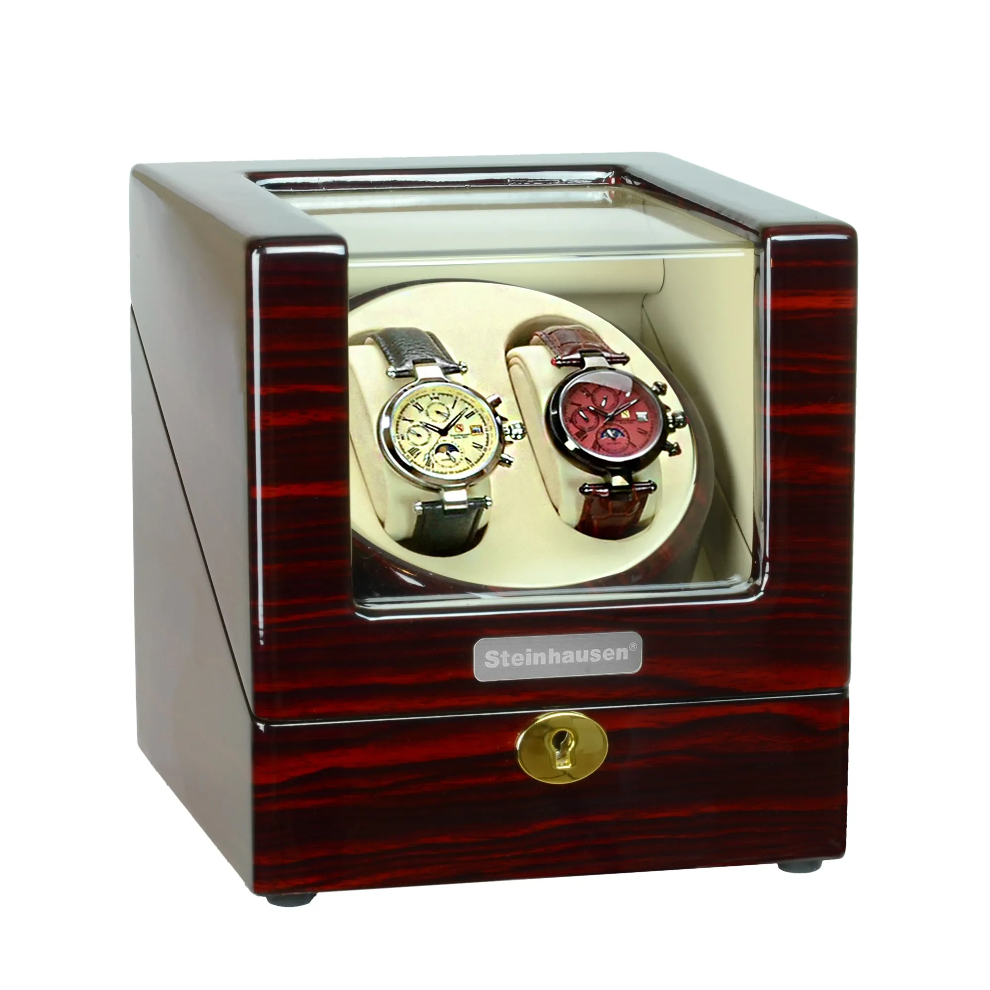 Steinhausen Heritage Double Winder For 2 Watches/Cherrywood