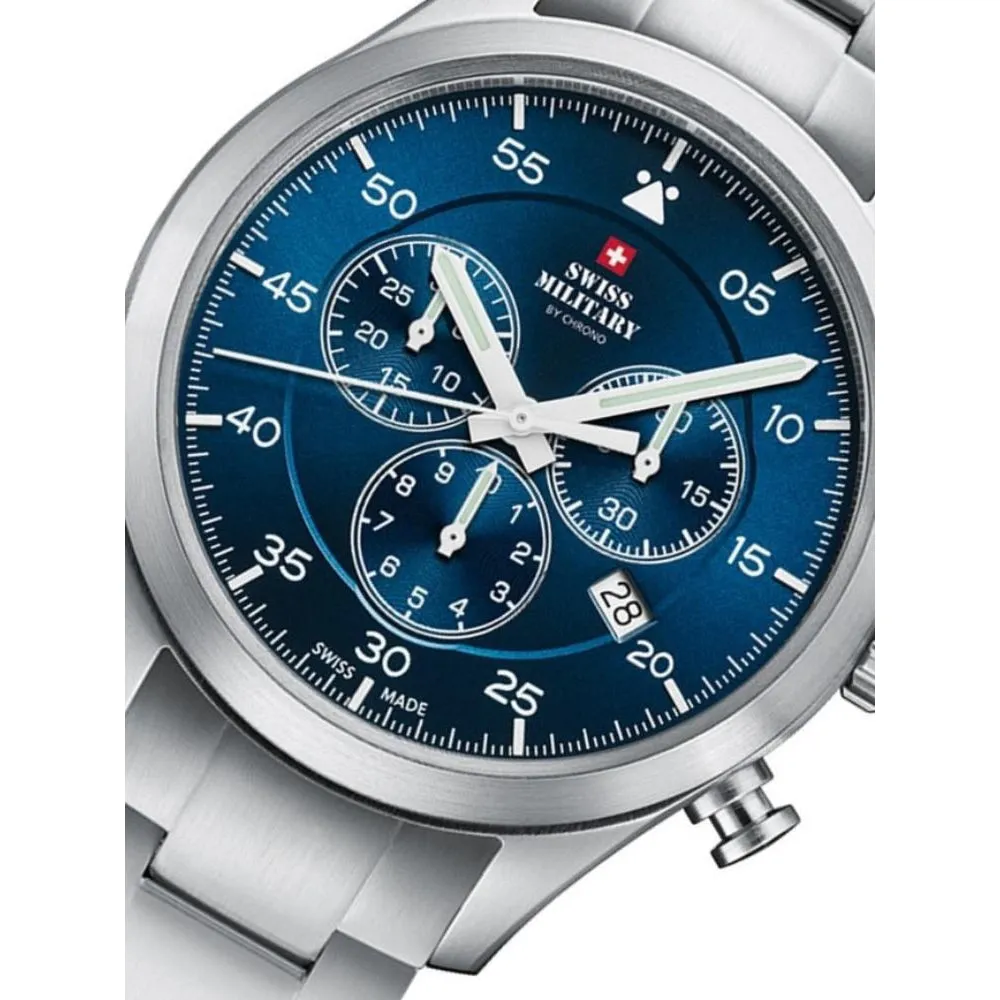 Swiss Military Stainless Steel Chrono Men's Watch - SM34076.02
