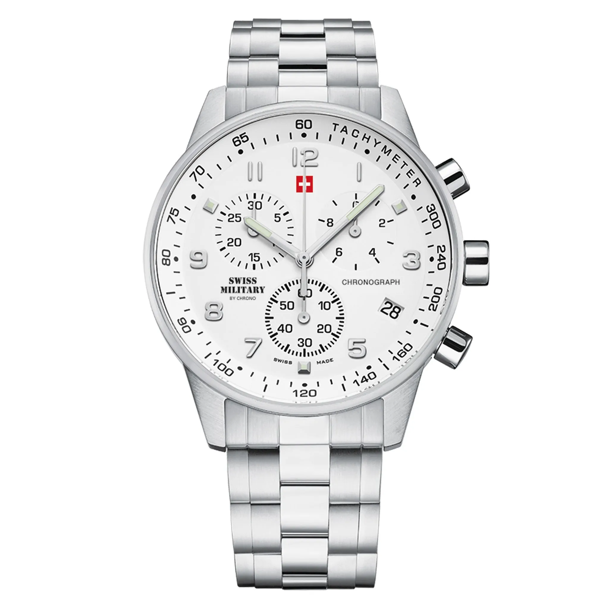 Swiss Military Stainless Steel Chronograph Men's Watch - SM34012.02
