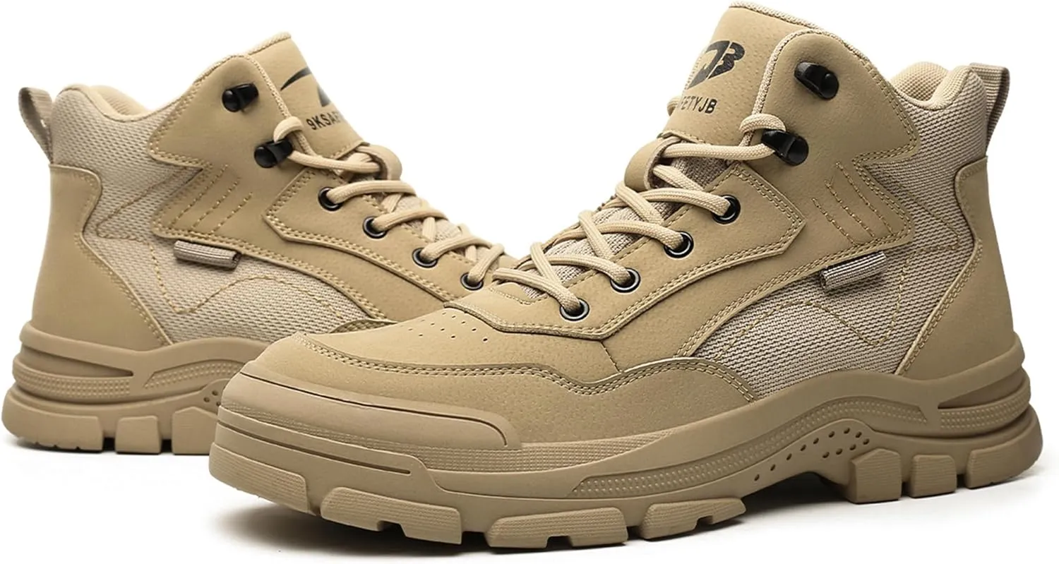 Tanleewa Steel Toe Work Shoes for Men & Women  Lightweight, Comfortable Safety Boots for Construction, Warehouse & Outdoor Use