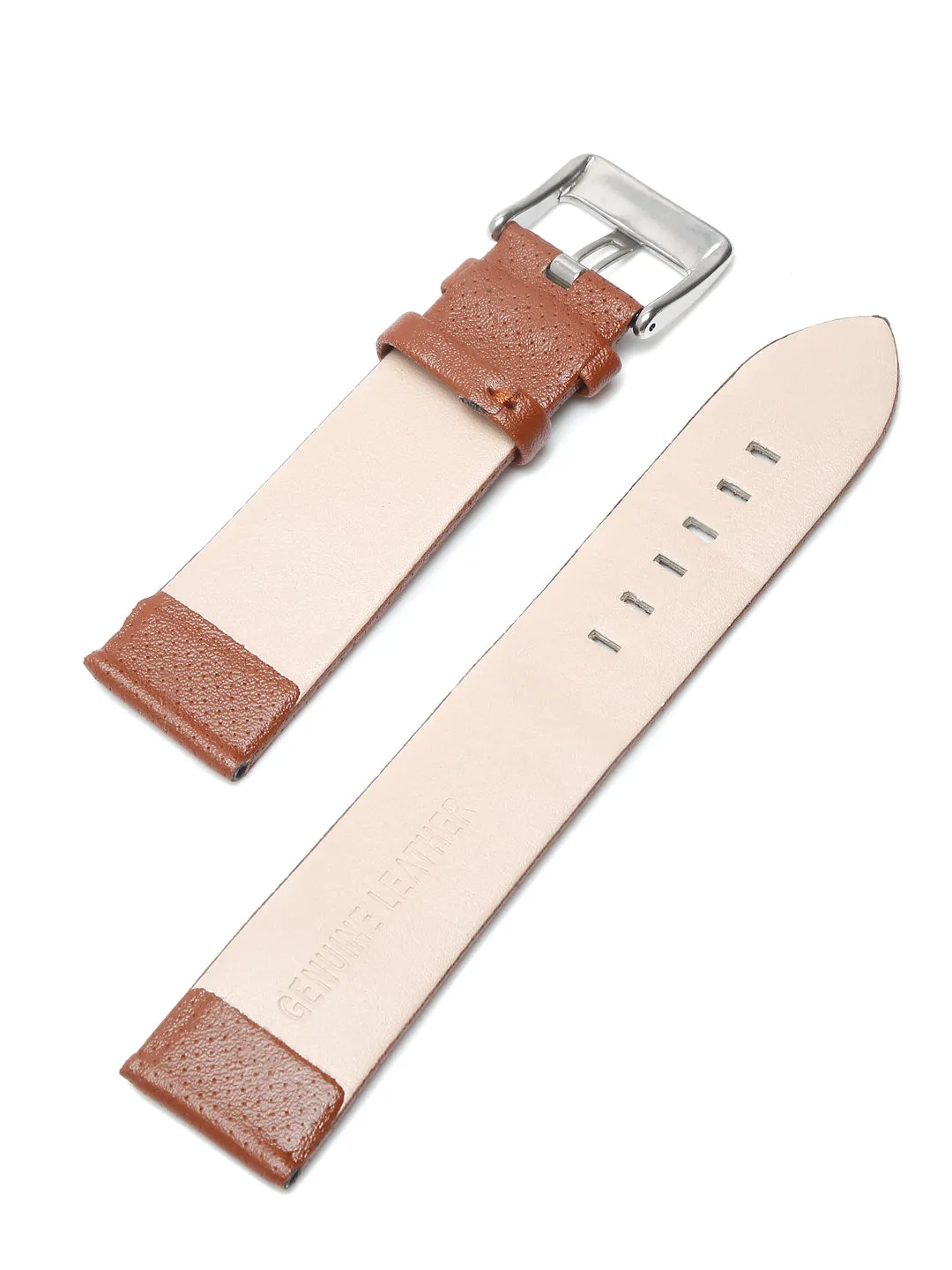 Teakwood Tan texture leather casual 22 MM watch strap