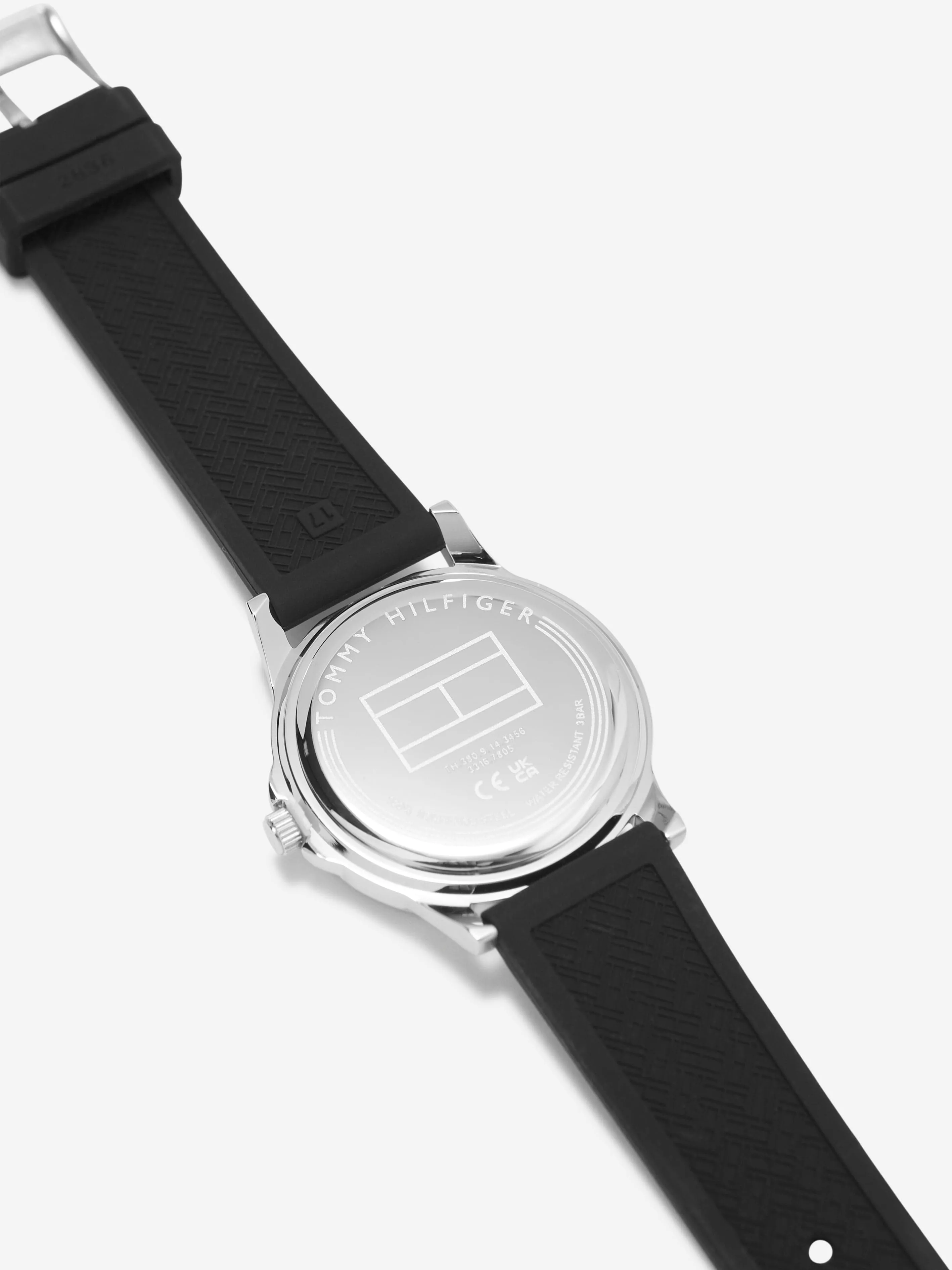 Tommy Hilfiger Boys Logo Strap Watch in Black in 34mm (One Size)