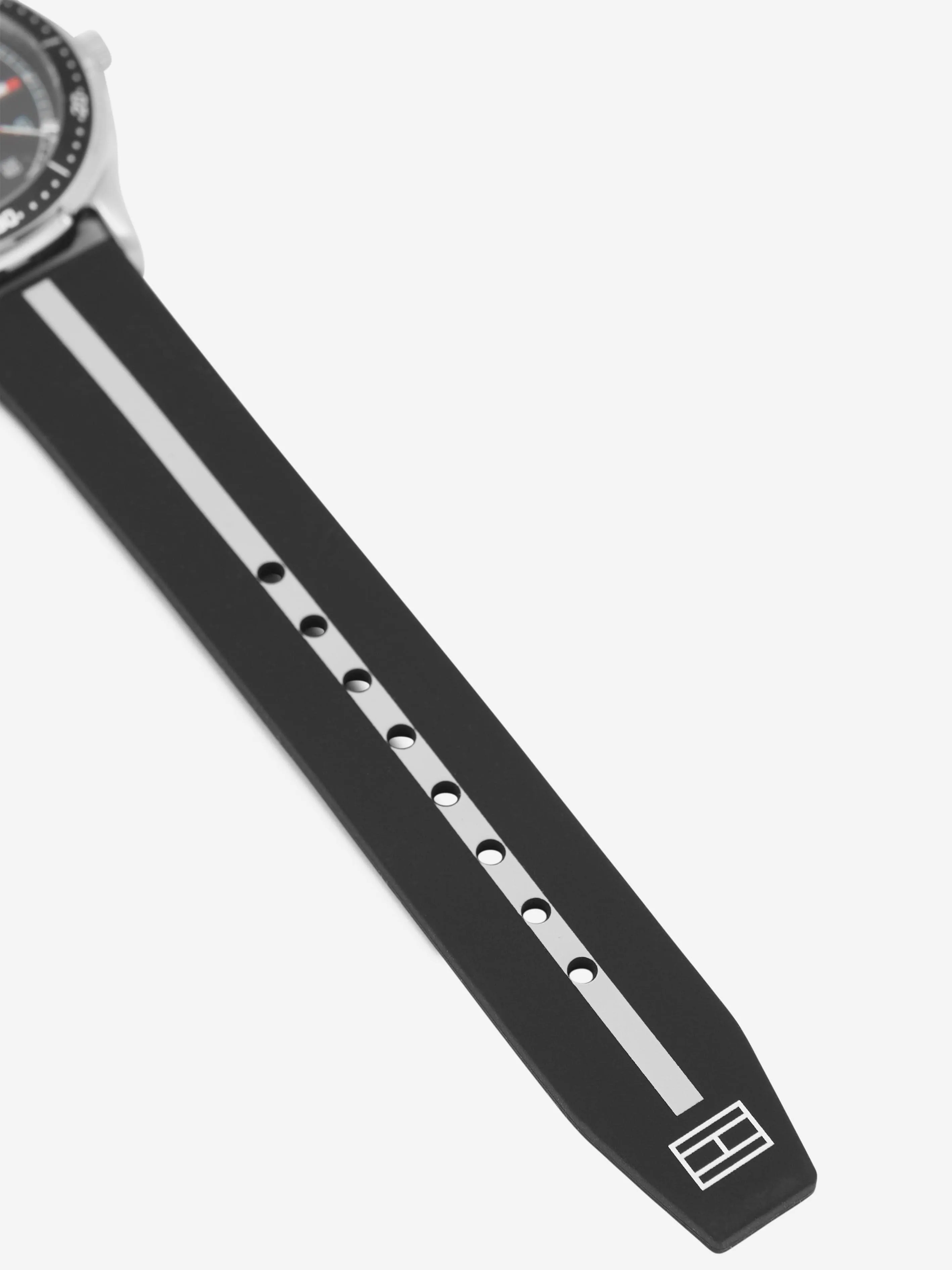 Tommy Hilfiger Boys Logo Strap Watch in Black in 34mm (One Size)