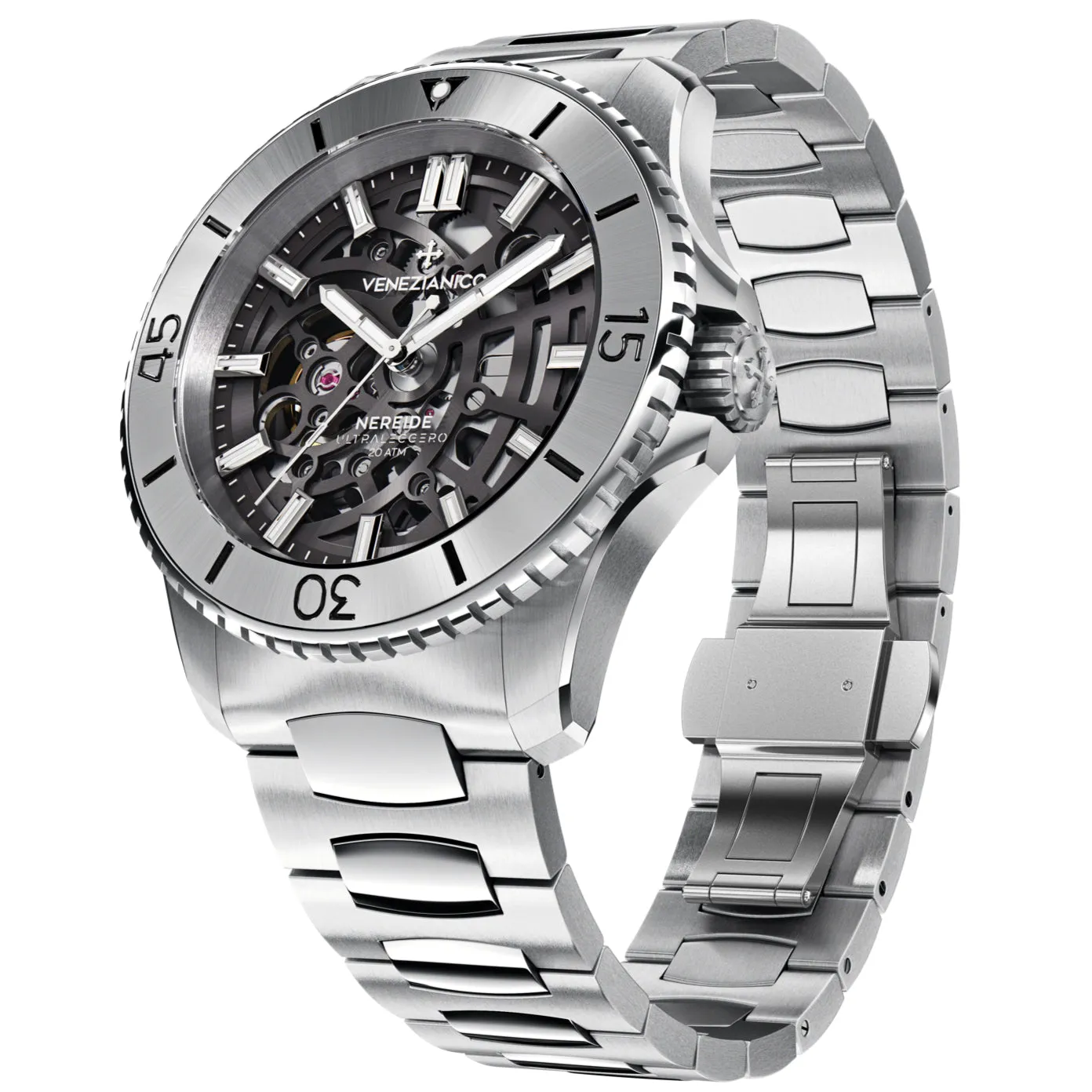 Venezianico 3921503C Nereide Ultraleggero 42 Men's Silver Watch