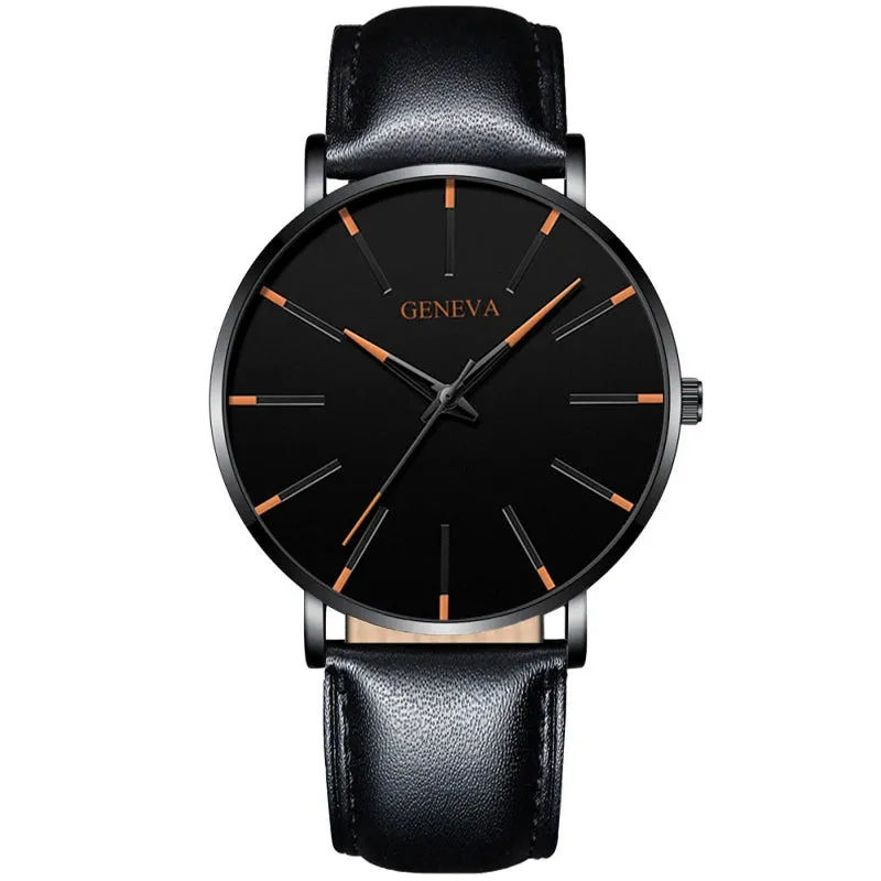 Watches: by Geneva. Minimalist Styling. Ultra Thin. Blue Stainless Steel Mesh. Quartz.