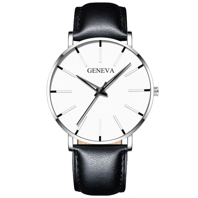 Watches: by Geneva. Minimalist Styling. Ultra Thin. Blue Stainless Steel Mesh. Quartz.